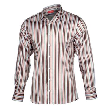 Brown & Pink Track Stripe Shirt | Slim Fit offers at R 34,57 in Twill