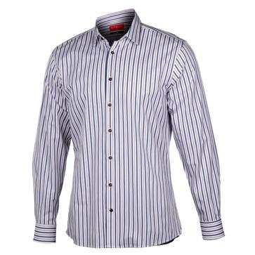 Navy & Red Ticking Stripe Shirt | Slim Fit offers at R 38,91 in Twill