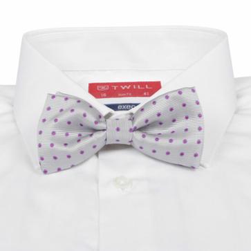 Grey with Purple Polka Dots | Bowtie offers at R 10,43 in Twill