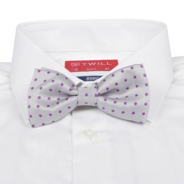 Grey with Purple Polka Dots | Bowtie offers at R 8,48 in Twill