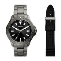 Fossil Men's Bannon Three-Hand Date, Smoke Stainless Steel Watch Set - BQ2785SET offers at R 4199,3 in Watch Republic