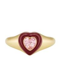 Fossil Women's Sadie Candy Hearts Gold-Tone Brass Center Focal Ring - JA722971014 offers at R 499,5 in Watch Republic