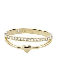 Fossil Women's Sadie All Stacked Up Gold-Tone Stainless Steel Band Ring - JF0375071016.5 offers at R 699 in Watch Republic