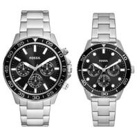 Fossil Unisex His and Hers Multifunction, Stainless Steel Watch Set, BQ2753SET offers at R 5039,3 in Watch Republic
