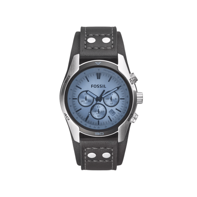 Fossil Coachman Chronograph Black Leather Watch offers at R 3799 in Watches Unlimited