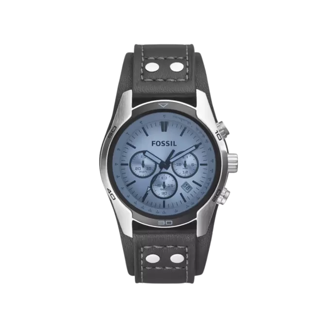 Fossil Coachman Chronograph Black Leather Watch offers at R 3799 in Watches Unlimited