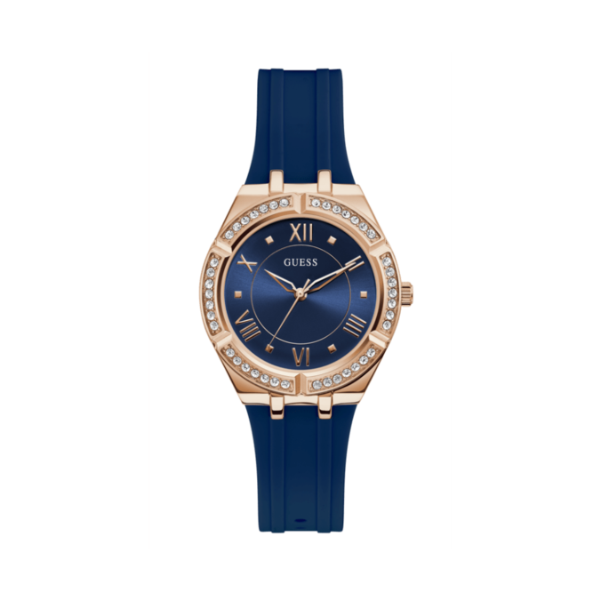 GUESS Ladies Blue Rose Gold Tone Analog Watch offers at R 2795 in Watches Unlimited