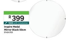 Inspire Medal Mirror Black 50cm offers at R 399 in Leroy Merlin