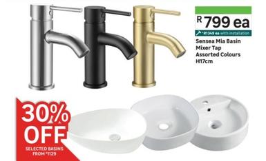 Sensea Mia Basin Mixer Tap Assorted Colours H17cm offers at R 799 in Leroy Merlin
