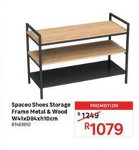 Spaceo Shoes Storage Frame Metal & Wood offers at R 1079 in Leroy Merlin