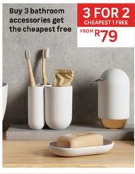 Buy 3 Bathroom Accessories Get The Cheapest Free offers at R 79 in Leroy Merlin