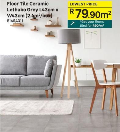 Floor Tile Ceramic Lethabo Grey offers at R 79,9 in Leroy Merlin