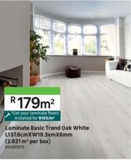 Laminate Basic Trend Oak White offers at R 179 in Leroy Merlin