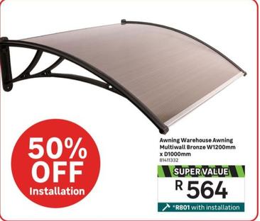 Awning Warehouse Awning Multiwall Bronze offers at R 564 in Leroy Merlin