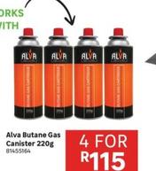 Alva Butane Gas Canister 220g offers at R 115 in Leroy Merlin