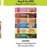 Bakers - Topper Cream Biscuits offers at R 9,17 in Makro