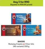 Bakers - Romany Creams Or Choc-Kits offers at R 30 in Makro