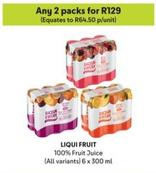 Liqui-fruit - 100% Fruit Juice offers at R 64,5 in Makro