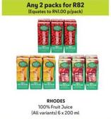 Rhodes - 100% Fruit Juice offers at R 41 in Makro