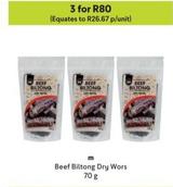M - Beef Biltong Dry Wors offers at R 26,67 in Makro