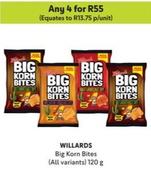 Willards - Big Korn Bites offers at R 13,75 in Makro