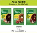 Knorr - Soup offers at R 16 in Makro