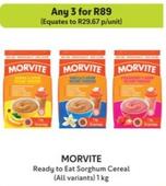 Morvite - Ready To Eat Sorghum Cereal offers at R 29,67 in Makro