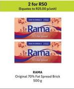 Rama - Original 70% Fat Spread Brick offers at R 25 in Makro