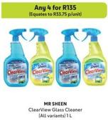 Mr. Sheen - ClearView Glass Cleaner offers at R 33,75 in Makro