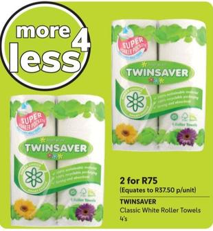 Twinsaver - Classic White Roller Towels offers at R 37,5 in Makro