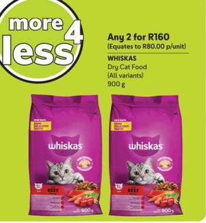 Whiskas - Dry Cat Food offers at R 80 in Makro