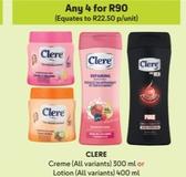 Clere - Creme offers at R 22,5 in Makro