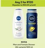 Nivea - Men And Female Shower offers at R 60 in Makro