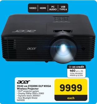 Acer - 39.62 Cm X1328WI DLP WXGA Wireless Projector offers at R 9999 in Makro