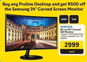 Samsung - 60 Cm (24'') Curved Led Monitor offers at R 2999 in Makro