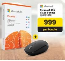 Microsoft - Personal 365 Value Bundle offers at R 999 in Makro