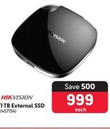 Hik Vision - 1 Tb External Ssd offers at R 999 in Makro