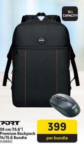 Port - 39 Cm (15.6'') Premium Backpack 14/15.6 Bundle offers at R 399 in Makro