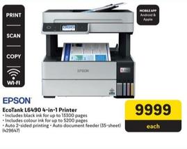 Epson - EcoTank L6490 4-In-1 Printer offers at R 9999 in Makro