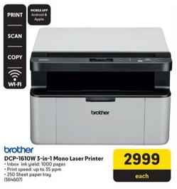 Brother - DCP-1610W 3-In-1 Mono Laser Printer offers at R 2999 in Makro