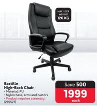 Bastille High-Back Chair  offers at R 1999 in Makro