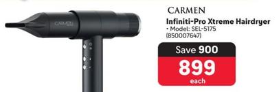 Carmen - Infiniti-Pro Xtreme Hairdryer  offers at R 899 in Makro