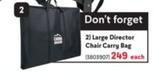 Camp Master - Large Director Chair Carry Bag offers at R 249 in Makro