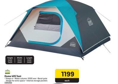 Camp Master - Dome 405 Tent offers at R 1199 in Makro