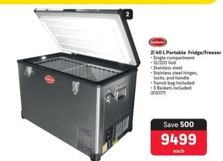Snomaster - 40 L Portable Fridge/Freezer offers at R 9499 in Makro