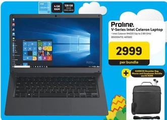 Proline - V-Series Intel Celeron Laptop offers at R 2999 in Makro