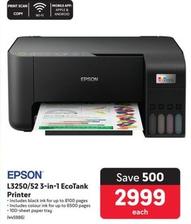 Epson - L3250/52 3-In-1 Ecotank Printer offers at R 2999 in Makro