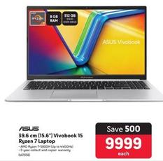 Asus - 39.6 Cm (15.6") Vivobook 15 Ryzen 7 Laptop offers at R 9999 in Makro