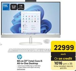 Hp - 68 Cm (27") Intel Core I5 All-In-One Desktop offers at R 22999 in Makro