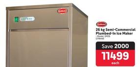 Snomaster - 26 Kg Semi-Commercial Plumbed-In Ice Maker offers at R 11499 in Makro